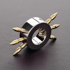 Shots Toys Anneau Cockring Métallique Ball With Spikes -Sextoy Soldes anneau cockring metallique ball with spikes 04