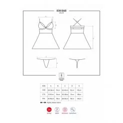 Obsessive Babydoll 838-BAB -Sextoy Soldes babydoll 838 bab noir 5