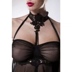 Grey Velvet Babydoll N° 20024 -Sextoy Soldes babydoll n20024 grey velvet 3