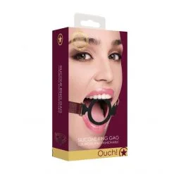 Ouch! Bâillon Anneau Silicone Halo -Sextoy Soldes baillon anneau silicone halo ouch bordeaux 05