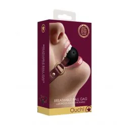 Ouch! Bâillon Boule Respirant Halo -Sextoy Soldes baillon boule respirant halo ouch bordeaux 05