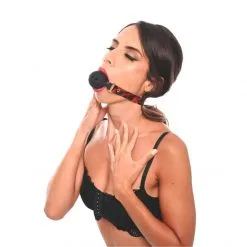 Sportsheets Bâillon Boules Ajustable Amber -Sextoy Soldes baillon boules ajustable amber 03