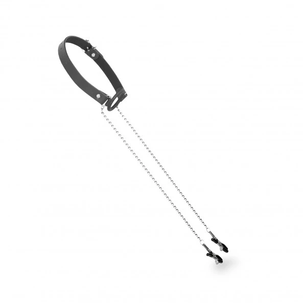 Ouch! Bâillon O-Ring Avec Pinces à Seins 2 Ouch! Bâillon O-Ring Avec Pinces à Seins – Image 2