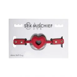 Sex And Mischief Bâillon Rouge Amor Ball Gag -Sextoy Soldes baillon rouge amor ball gag 06