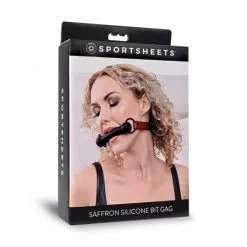 Sportsheets Bâillon Mors Silicone Bit Gag Saffron -Sextoy Soldes billon mors silicone bit gag saffron 04
