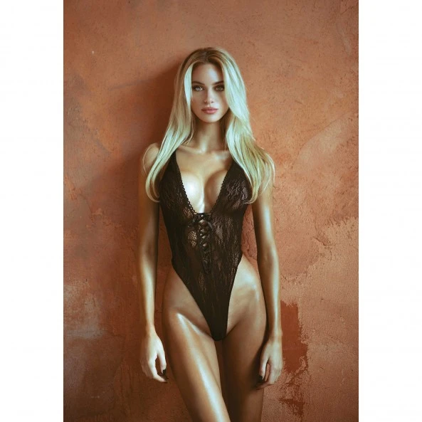 LEG AVENUE Body Dentelle Florale Avec Laçage 4 LEG AVENUE Body Dentelle Florale Avec Laçage – Image 4