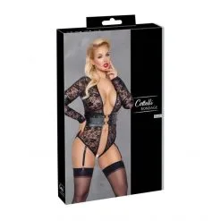 Cottelli Bondage Body Ouvert Grande Taille Dentelle Et Menottes -Sextoy Soldes body ouvert grande taille cottelli bondage 05