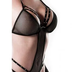 Grey Velvet Ensemble Body Résilles 3 Pièces -Sextoy Soldes body resille 3pieces grey velvet 3