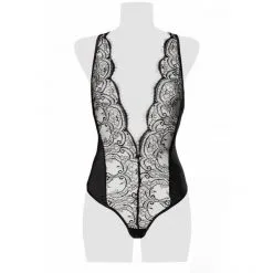 Grey Velvet Body Décolleté Floral -Sextoy Soldes body set grey velvet 15305 4