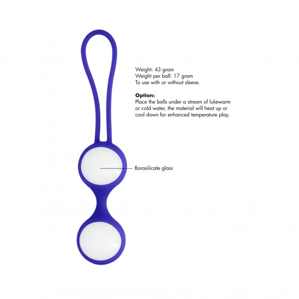 Chrystalino Boules De Geisha Ben Wa En Verre Blanc 6 Chrystalino Boules De Geisha Ben Wa En Verre Blanc – Image 6