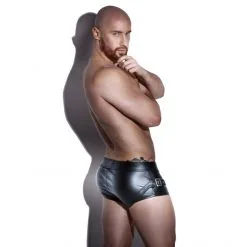 Noir Handmade Short H050 -Sextoy Soldes boxer homme h50 noir handmade 2