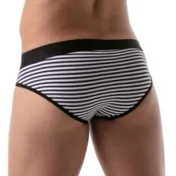 TOF Paris Brief Stripes Push-Up -Sextoy Soldes briefs stripes push up noir 03