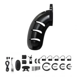 MAN CAGE Cage à Pénis Chastity Avec Electro-Stimulation -Sextoy Soldes cage a penis chastity avec electro stimulation 03