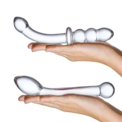 GLÄS Coffret 2 Double Dong G-Spot Pleasure 12 GLÄS Coffret 2 Double Dong G-Spot Pleasure -Sextoy Soldes coffret 2 doubledong g spot pleasure 04