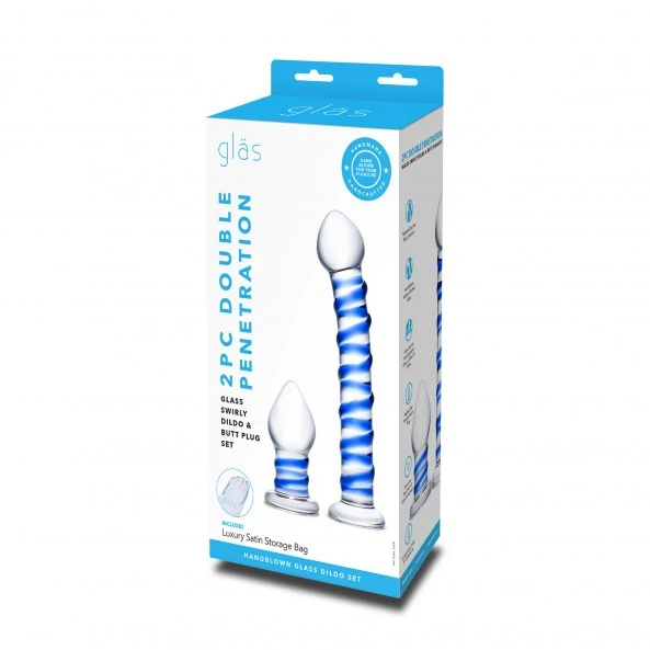 GLÄS Coffret Plug Anal & Dong Pénétration Swirly 9 GLÄS Coffret Plug Anal & Dong Pénétration Swirly – Image 9