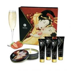 Shunga Kit Secret De Geisha Vin Pétillant Fraise