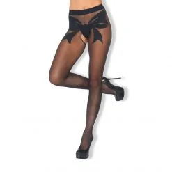 LEG AVENUE Collant Ouvert Avec Nœuds