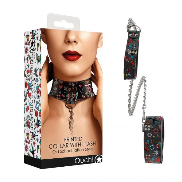 Ouch! Collier Laisse Tattoo Style 1 Ouch! Collier Laisse Tattoo Style