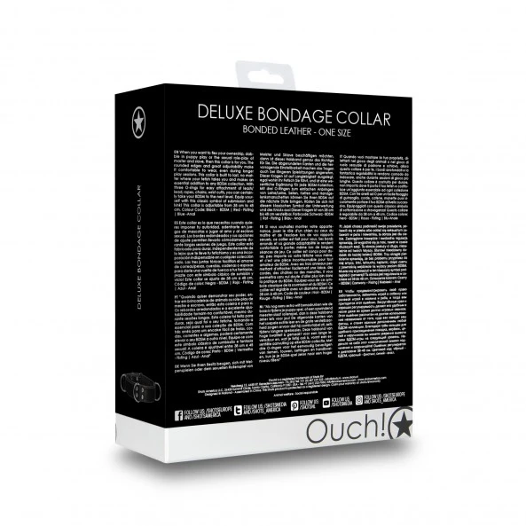 Ouch! Collier à Anneaux Deluxe Cuir 4 Ouch! Collier à Anneaux Deluxe Cuir – Image 4