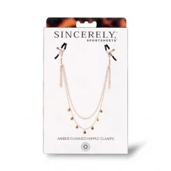 Sportsheets Pinces à Seins Collier Amber -Sextoy Soldes collier pinces a seins amber 04