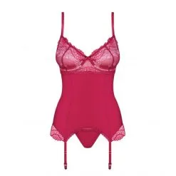 Obsessive Guêpière Rosalyne -Sextoy Soldes corset rosalyne cerise obsessive 03
