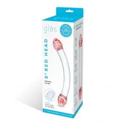 GLÄS Dildo En Verre Red Head Double -Sextoy Soldes dildo en verre red head double 04