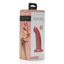 HERSPOT BY FLESHLIGHT Dildo Golden Rose -Sextoy Soldes dildo golden rose herspot small 06