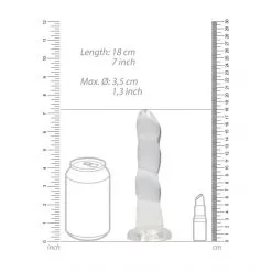 RealRock Dong Ventouse Texturé Crystal Clear 8 RealRock Dong Ventouse Texturé Crystal Clear -Sextoy Soldes dong ventouse texture crystal clear transparent realrock 04