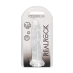 RealRock Dong Ventouse Texturé Crystal Clear 9 RealRock Dong Ventouse Texturé Crystal Clear -Sextoy Soldes dong ventouse texture crystal clear transparent realrock 05