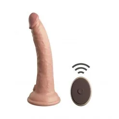 King Cock Dong Double Densité Vibrant Télécommandé 18 Cm Elite