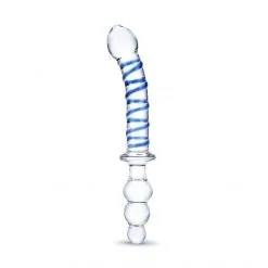 GLÄS Dong Et Plug En Verre Twister Dual Ended