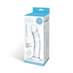 GLÄS Dong Incurvé Et Veiné En Verre Curved -Sextoy Soldes dong incurve et veine en verre curved 08