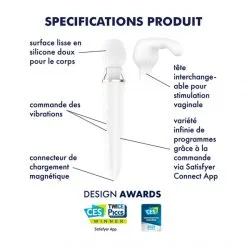 Satisfyer Double Wand-Er Connecté -Sextoy Soldes double wand er connect 11