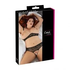 Cottelli Collection Ensemble 2 Pièces Grande Taille Soutien-Gorge Et String Perles Ouverts -Sextoy Soldes ensemble 2 pieces grande taille soutien gorge et string perles cottelli collection 07