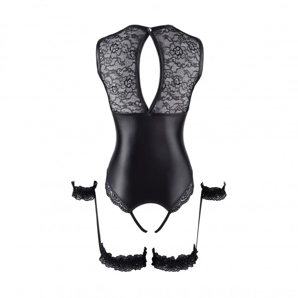 Cottelli Bondage Ensemble 2 Pièces Body Et Jarretières 4 Cottelli Bondage Ensemble 2 Pièces Body Et Jarretières – Image 4