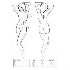 Passion Ensemble 3 Pièces Capri -Sextoy Soldes ensemble de lingerie capri passion 03