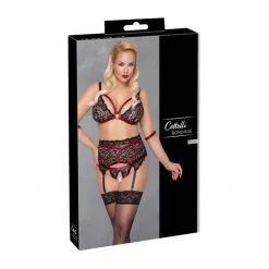 Cottelli Bondage Ensemble Lingerie Grande Taille En Rouge Et Noir -Sextoy Soldes ensemble lingerie grande taille rouge et noir cottelli bondage 05