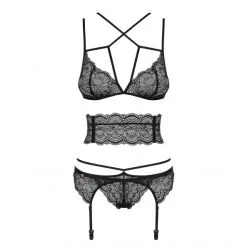 Obsessive Ensemble Frivolla -Sextoy Soldes ensemble lingerie obsessive frivolla noir 3