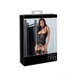 Abierta Fina Ensemble Ouvert Basque Et String -Sextoy Soldes ensemble lingerie ouvert basque et string abierta fina 06