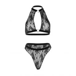 LEG AVENUE Ensemble Tour De Coup Et Dentelle -Sextoy Soldes ensemble lingerie tour de coup dentelle noir 03