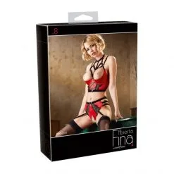 Abierta Fina Ensemble Ouvert Bustier Et Culotte Taille Haute -Sextoy Soldes ensemble ouvert bustier abierta fina 06