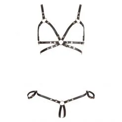 Cottelli Bondage Ensemble Ouvert Harnais Menottes -Sextoy Soldes ensemble ouvert harnais menottes cottelli bondage 05