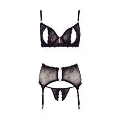 Abierta Fina Ensemble 3 Pièces Dentelles Ouvert -Sextoy Soldes ensemble 3 pieces dentelles ouvert 04