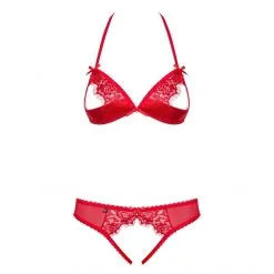 Obsessive Ensemble 2 Pièces Ouvert 870-SEC -Sextoy Soldes ensemble 870 sec obsessive rouge 3