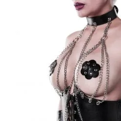 Grey Velvet Ensemble Corset 4 Pièces -Sextoy Soldes ensemble corset 4 pieces 3