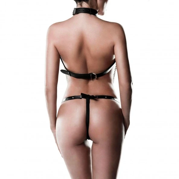 Grey Velvet Ensemble Harnais Chaines Et Cuir 2 Grey Velvet Ensemble Harnais Chaines Et Cuir – Image 2