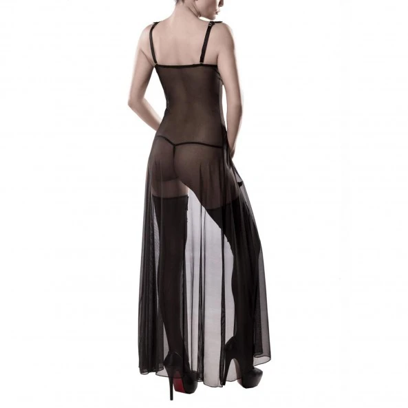 Grey Velvet Ensemble Nuisette Longue Erotique 2 Grey Velvet Ensemble Nuisette Longue Erotique – Image 2