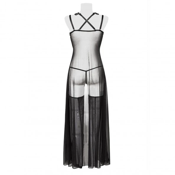 Grey Velvet Ensemble Nuisette Longue Erotique 6 Grey Velvet Ensemble Nuisette Longue Erotique – Image 6