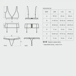 Obsessive Ensemble 3 Pièces Emperita -Sextoy Soldes ensemble obsessive empressia set tailles