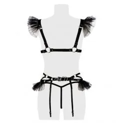 Grey Velvet Ensemble Tulle 4 Pièces -Sextoy Soldes ensemble tulle 4 pieces 5